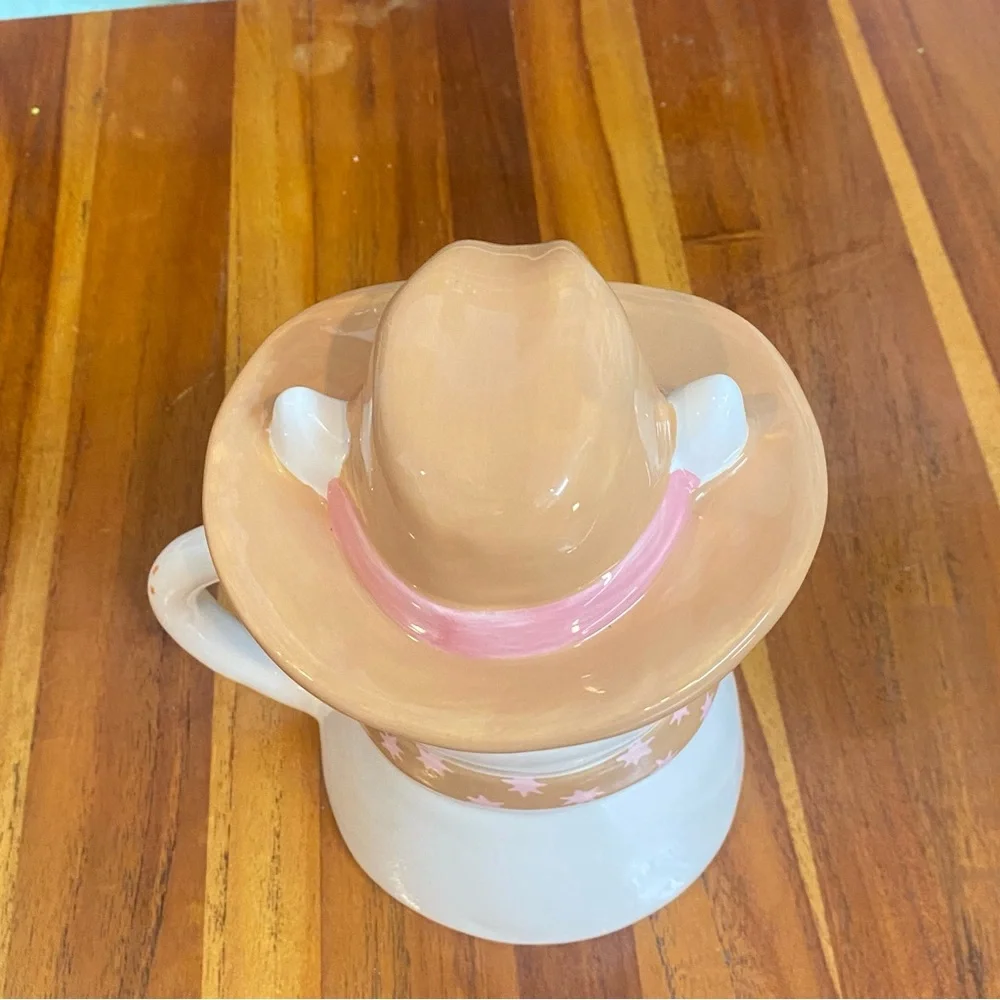 WORLD MARKET Cowboy Cat Mug with Bandana detail and hat lid